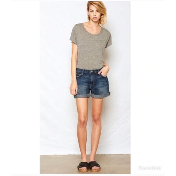 NWT Current Elliott The Boyfriend Rolled Denim Shorts Size 31 - Picture 11 of 11